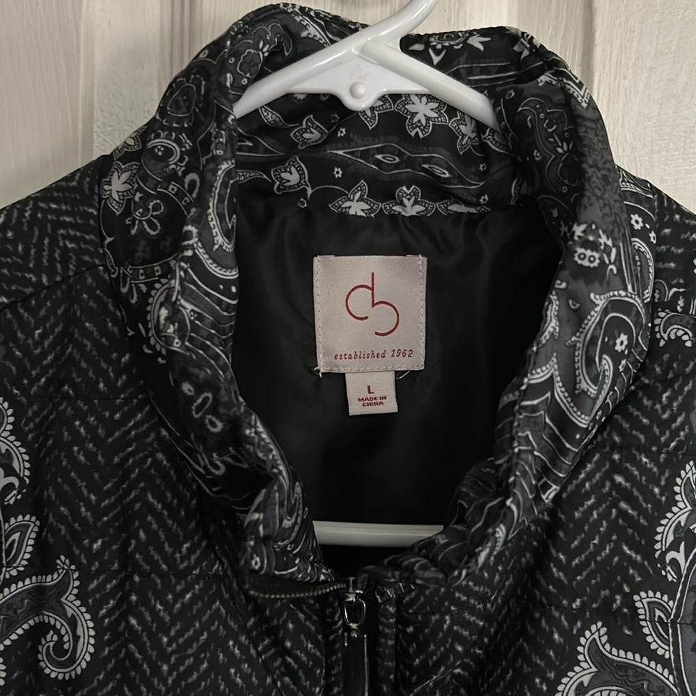 CB Established 1962 Womens Puffer Vest Handkerchief print Zip Up Lined B… - Picture 4 of 16